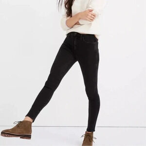 Madewell High Riser Skinny High Waist Black Skinny Denim Jeans size 27